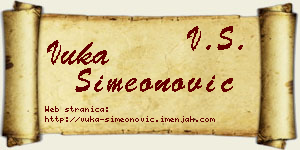 Vuka Simeonović vizit kartica